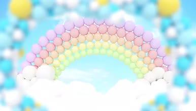 4K唯美浪漫气球升起情人节520视频的预览图